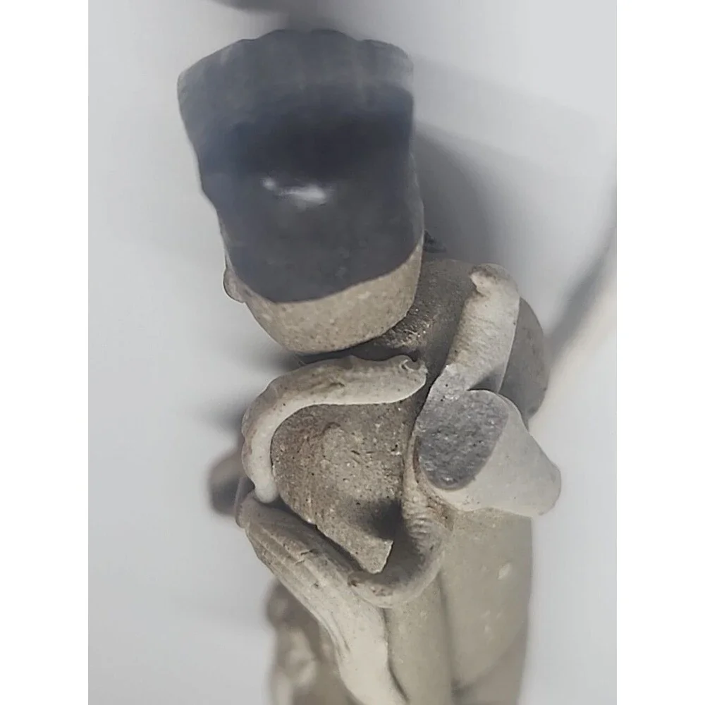 Vintage Asian Chinese Miniature Mudman Statue Figurine  3.5” *Read